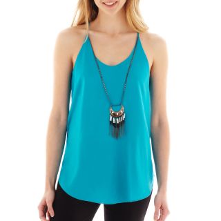 By & By Sleeveless Necklace Top, Ocean