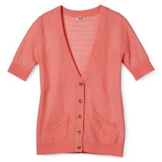 Mossimo Supply Co. Juniors Short Sleeve Cardigan   Coral XL(15 17)