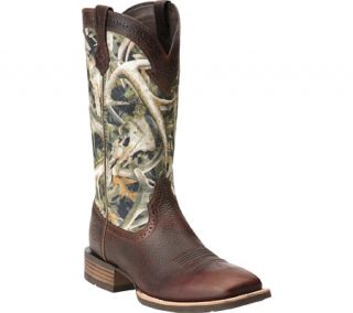 Mens Ariat Quickdraw   Brown Oiled Rowdy/Mini Bonz Full Grain Leather Boots