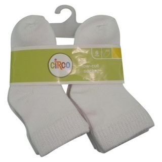 Circo Infant Toddler Girls Low Cut Socks   White 2T