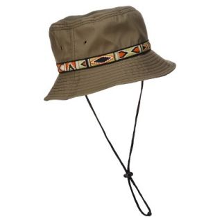 Mens Green Bucket Hat With Decorative Band   L/XL