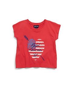 Ralph Lauren Toddlers & Little Girls Americana Tee   Red