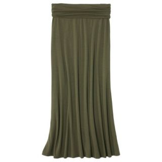 Mossimo Supply Co. Juniors Solid Fold Over Maxi Skirt   Green XL(15 17)