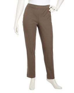 Organic Stretch Slim Twill Trousers, Taupe, Womens