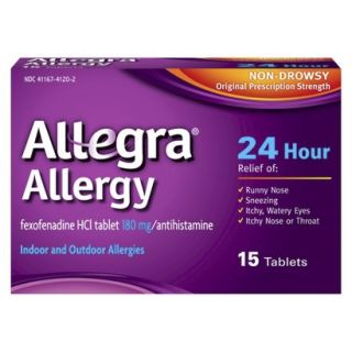 Allegra Adult 24 Hour Allergy Relief, 15 Count