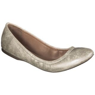 Womens Mossimo Supply Co. Ona Scrunch Ballet Flat   Gold 6