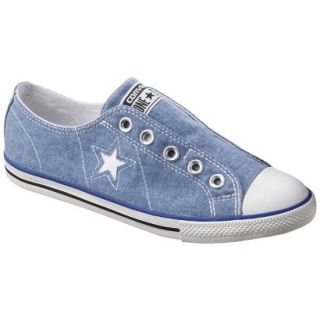 Womens Converse One Star Chambray Laceless Sneaker   Blue 6