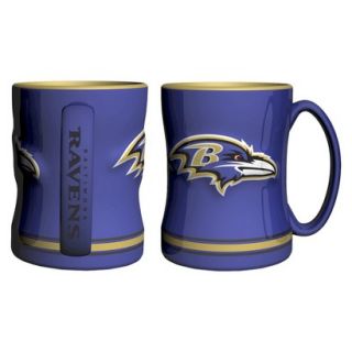 Boelter Brands NFL 2 Pack Baltimore Ravens Relief Mug   15 oz