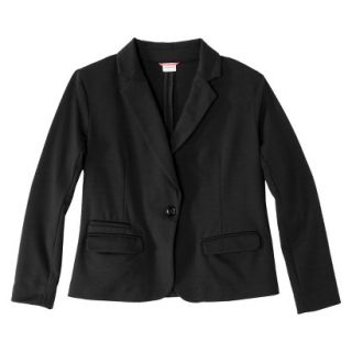 Merona Womens Plus Size Long Sleeve Tailored Blazer   Black 4