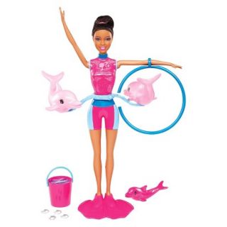 Barbie I Can Be Splash and Spin Dolphin Trainer African American Doll