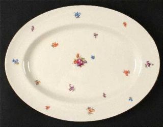 Pickard Floral Chintz 12 Oval Serving Platter, Fine China Dinnerware   Small Fl