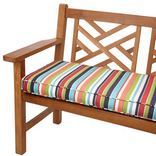 Multicolor Stripe Outdoor 48 inch Bench Cushion With Sunbrella Fabric