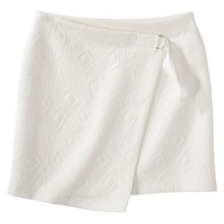 labworks Womens Wrap Ponte Skirt   White XS