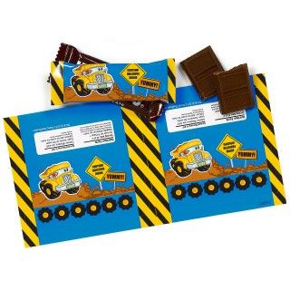 Construction Pals Small Candy Bar Wrappers