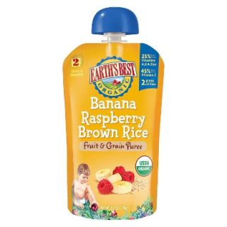 Earths Best Fruit and Grain Puree   Banana Raspberry Brown Rice 4.2oz (12 Pack)