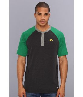 Nike SB Davis Dri Fit S/S Henley Mens Short Sleeve Pullover (Black)