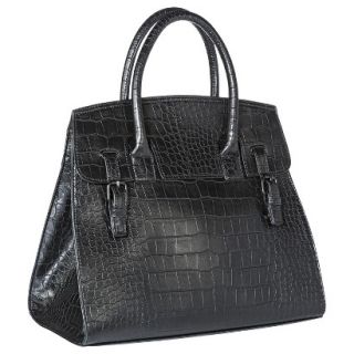 Mossimo Croc Satchel Handbag   Black