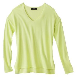 Mossimo Womens V Neck Pullover Sweater   Luminary Green XXL