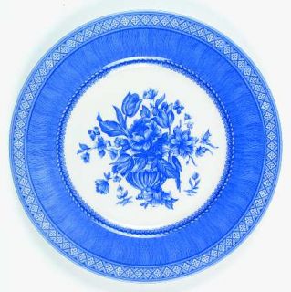 Queens China Out Of The Blue Dinner Plate, Fine China Dinnerware   Blue Center