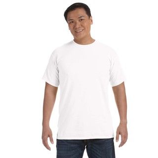 Comfort Colors Mens White Ringspun Garment dyed Undershirts (pack Of 12)