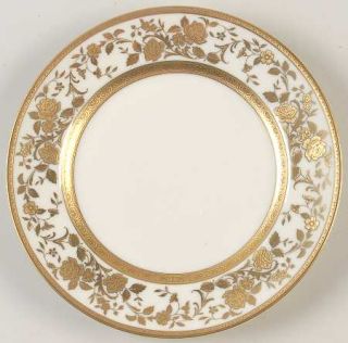 Mikasa English Manor Salad Plate, Fine China Dinnerware   Gold Flowers&Leaves, I