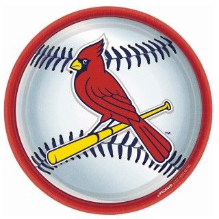 St. Louis Cardinals Baseball Round Dinner Plates