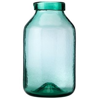 Threshold Wavy Glass Jar Vase   Green 15.3