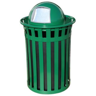 Witt Oakley Trash Receptacle with Dome Top M5001 DT Color Green
