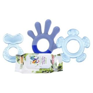 N�by 3 Stage Teething System with 48pk Citroganix Teether Wipes   Boy