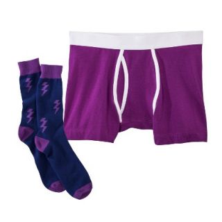 Mossimo Supply Co. Mens Boxer Briefs and Socks 2pc Set   Purple S