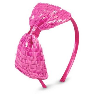 Xhilaration Girls Sequined Bow Headband   Pink