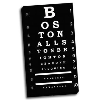 Boston Inspired Eye Chart Wall Art