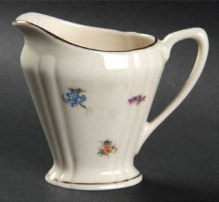 Pickard Floral Chintz Creamer, Fine China Dinnerware   Small Floral Clusters Rim