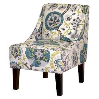 Skyline Accent Chair Upholstered Chair Hudson Swoop Chair   Blue/Green