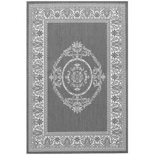 Recife Antique Medallion Grey And White Area Rug (2 X 37)