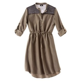 Mossimo Womens 3/4 Sleeve Shirt Dress   Timber XL