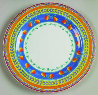 Furio Fuo8 Dinner Plate, Fine China Dinnerware   Multimotif,Oranges,Lemons,Bands