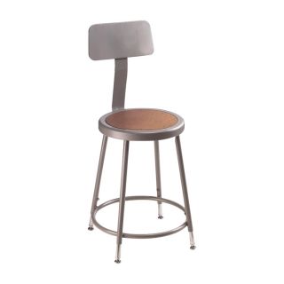 National Public Seating Adjustable Shop Stool with Back   27 Inch, 300 Lb.