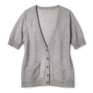 Mossimo Supply Co. Juniors Plus Size Short Sleeve Cardigan   Light Gray 3X