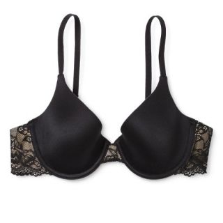 Self Expressions By Maidenform Womens Lace Wing Demi Bra 5648   Black 36D
