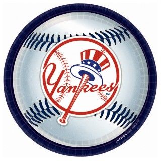 New York Yankees Baseball Round Dinner Plates