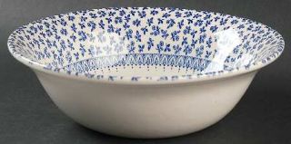 English Ironstone Provence Blue 8 Round Vegetable Bowl, Fine China Dinnerware  