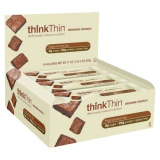 ThinkThin High Protein Brownie Crunch Bar   10 Bars