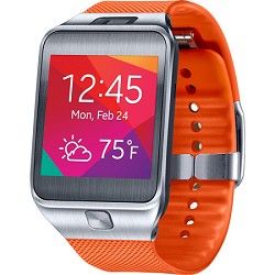 Samsung Gear 2 Dust and Water Resistant Orange Watch with Camera and Heart Rate