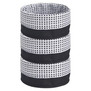 Room Essentials Small Fold Over Basket   Set of 3   White with Black Dots
