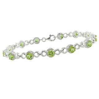 Silver & Peridot Bracelet   8