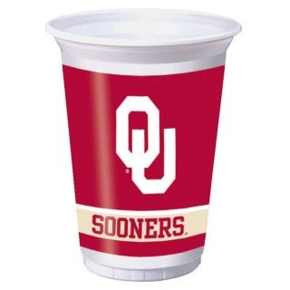Oklahoma Sooners 20 oz. Plastic Cups