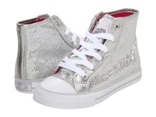 gotta FLURT Kids Hi Top Disco Girls Shoes (Silver)
