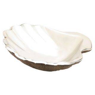 Seashell Decorative Dish   Brown and Silver
