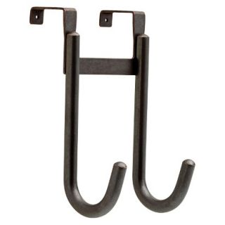 Threshold Smooth Over the Door Double Hook   Oil Rubbed Bronze
